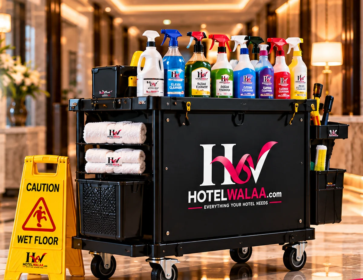 Hotelwalaa Housekeeping essentials from the supplied product brochure