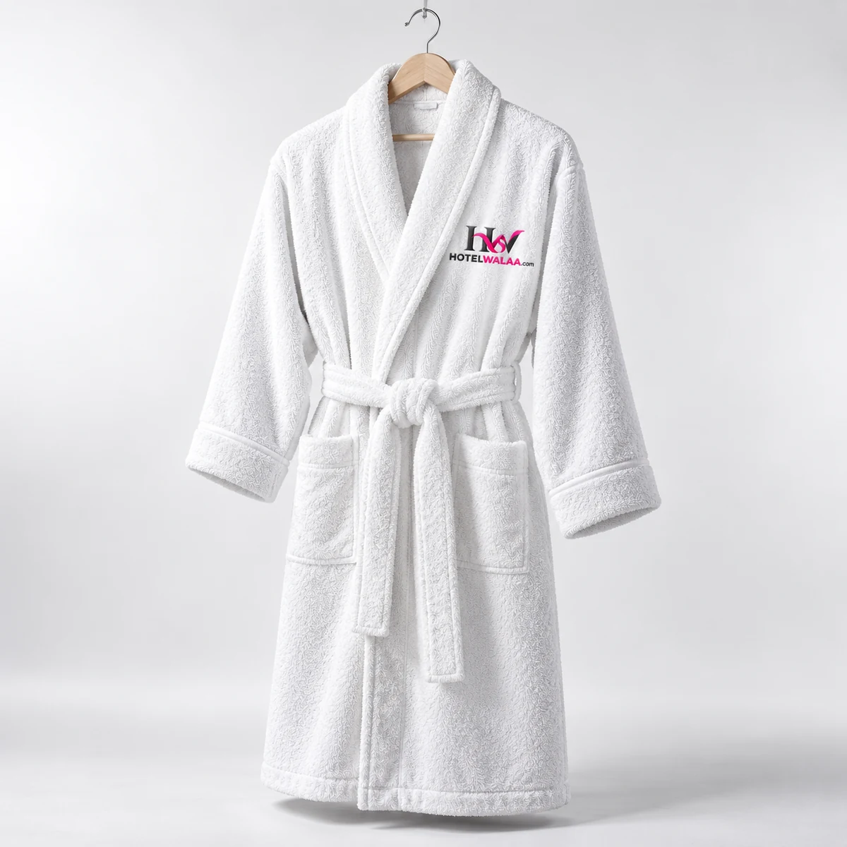 Illustrative Hotelwalaa-branded mockup of Hotel bathrobes